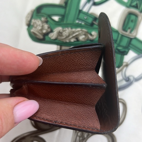 Louis Vuitton LV Monogram Porte Monnaie Gousset Coin Purse logo wallet mini Auth - Picture 12 of 14